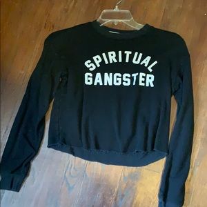 Spiritual gangster crop sweatshirt